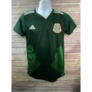 MEXICO 2016/2017 Home Football Shirt Green Jersey ADIDAS Size Small "TREJO"